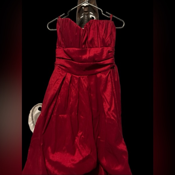 Vintage MANDY Gothic Revival Red Crimson Voluminous Ballgown XS - Picture 4 of 11